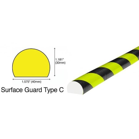 Accuform PROTECTIVE BUMPER GUARDS COLOR PRR334BKFL PRR334BKFL